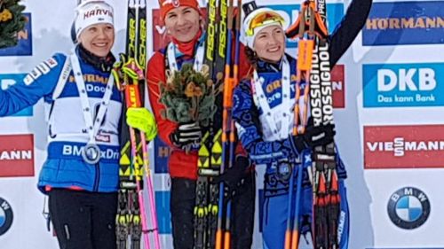 Wierer terza nella sprint di Hochfilzen, vince Domracheva