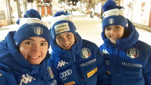 Sorelle Malsiner in allenamento a Oberstdorf
