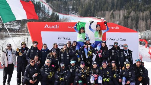 Grande 1^ manche di Collomb nel gigante iridato di Tarvisio: Giorgia è seconda, Sue Piller fa il vuoto