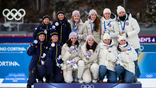 Continua la marcia trionfale dell'Italia con un argento e un bronzo, la Francia sale 4^ con un altro oro nel biathlon
