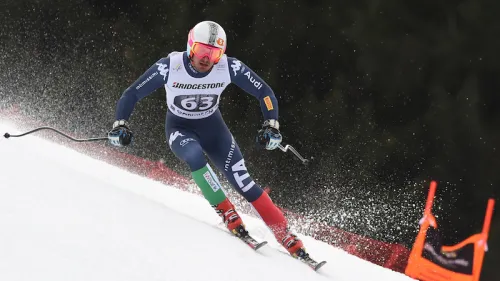 Davide Cazzaniga terzo nella discesa di Coppa Europa di Sarentino