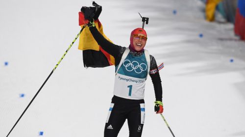 Trionfo di Laura Dahlmeier anche nell'inseguimento dei Giochi di PyeongChang. Azzurre fuori dalle prime dieci