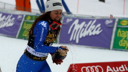 Lindsey Vonn e Christof Innerhofer al Passo San Pellegrino: 'Un allenamento proficuo'