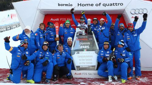 Sei azzurri impegnati nelle prove della discesa di Wengen