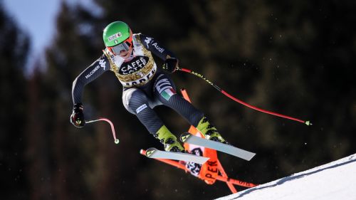 Un gruppetto di slalomgigantisti azzurri in partenza per il Sudamerica. Fill, Borsotti e Marsaglia a Cervinia