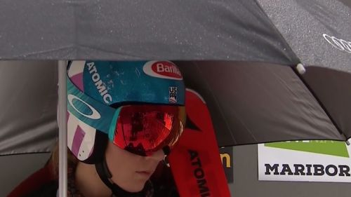 Mikaela Shiffrin in testa alla prima manche del gigante di Maribor, fuori Federica Brignone