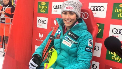 Lindsey Vonn e Christof Innerhofer al Passo San Pellegrino: 'Un allenamento proficuo'