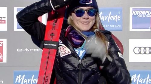 Mikaela Shiffrin domina la prima manche del gigante di Plan de Corones