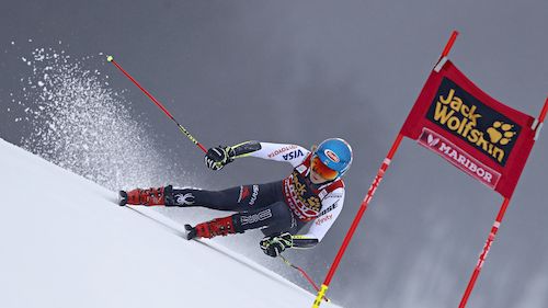 Mikaela Shiffrin in testa alla prima manche del gigante di Maribor, fuori Federica Brignone