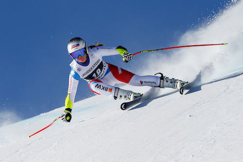 Corinne Suter la più veloce nell'ultima prova di Cortina d'Ampezzo