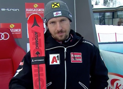 Marcel Hirscher comanda la prima manche dello slalom di Saalbach-Hinterglemm
