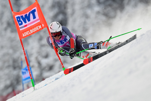 Henrik Kristoffersen in testa alla prima manche del gigante di Adelboden