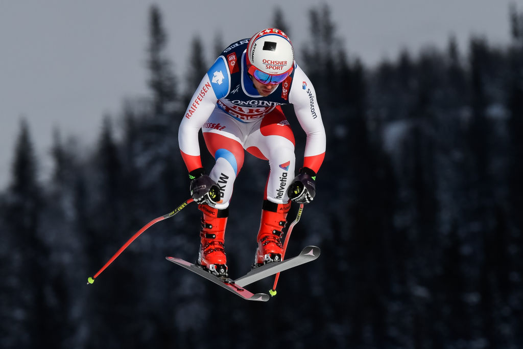 Mauro Caviezel in testa al superG della combinata maschile di Bansko