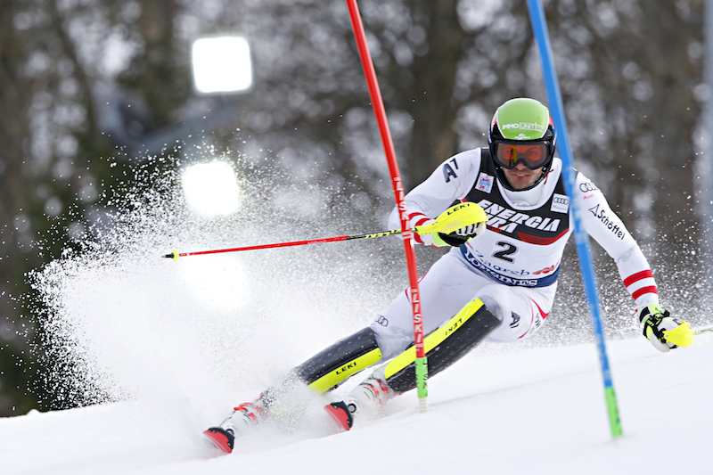 Michael Matt in testa alla prima manche dello slalom di Zagabria