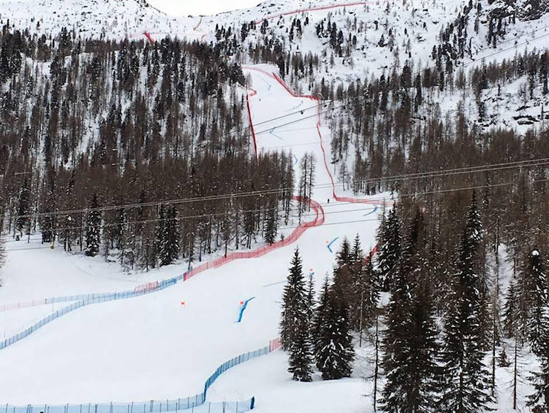 La pista La VolatA del Passo San Pellegrino è pronta per le discese femminili di Coppa Europa