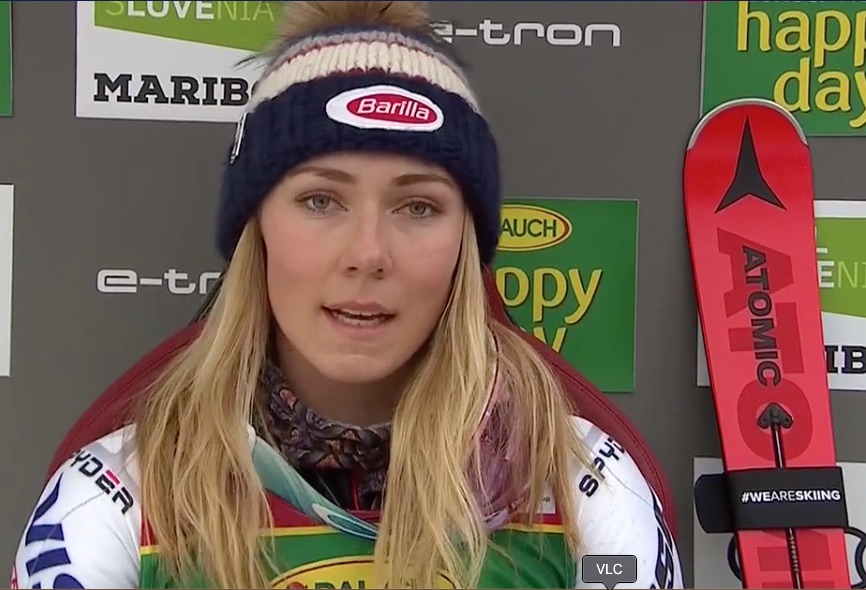 Mikaela Shiffrin domina la prima manche dello slalom di Maribor