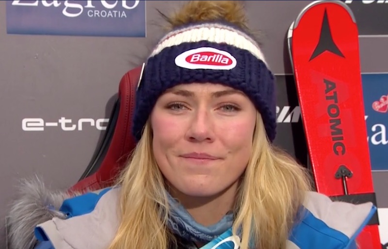 Mikaela Shiffrin in un mondo a parte nella prima manche dello slalom di Zagabria