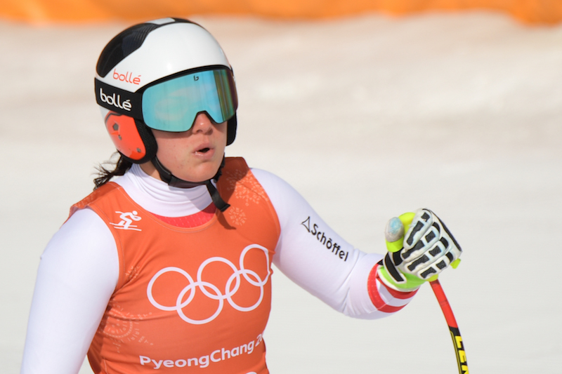 Ramona Siebenhofer la più veloce (con salto di porta) nell'ultima prova della discesa olimpica