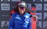 Federica Brignone in testa alla discesa valida per la combinata di Crans-Montana!