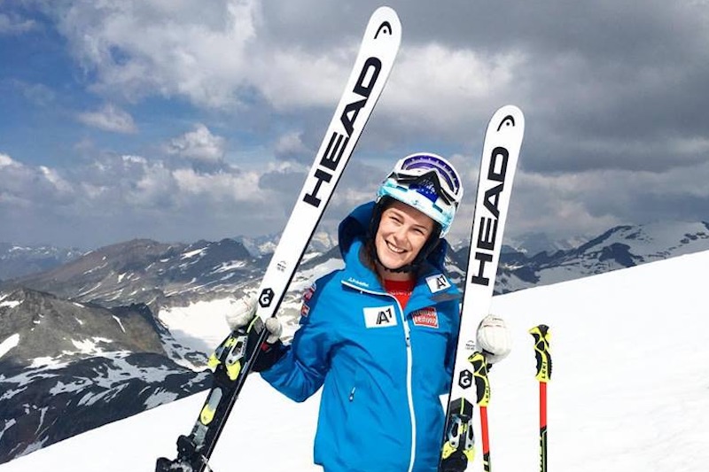 Anche Carmen Thalmann è tornata sugli sci