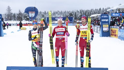 Klaebo fa bottino pieno tra Falun e Tallinn, Skistad nuova regina delle sprint e l'Italia torna sul podio con Pellegrino
