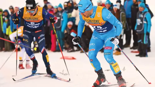 Doppio Klaebo sulle nevi di Goms, con la prima volta di Matintalo. Per Barp e Pellegrino podio con vista olimpica