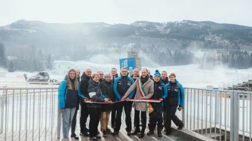I Giochi sono sempre più vicini a Lago di Tesero: taglio del nastro per il rinnovato stadio del fondo