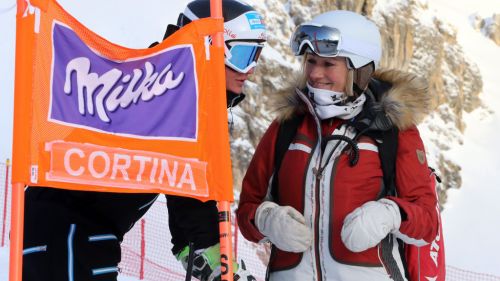 Goggia e Bassino sotto la neve di Livigno, per Manfred Moelgg allenamento individuale a San Vigilio