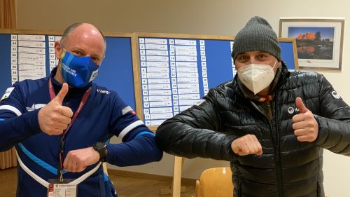 Goggia e Bassino sotto la neve di Livigno, per Manfred Moelgg allenamento individuale a San Vigilio