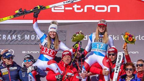 Una Svizzera da sballo a Crans-Montana. Corinne Suter: 'Vincere la coppa qui è un sogno'