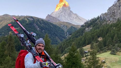 Aleksander Aamodt Kilde è arrivato sulle Alpi: primo allenamento all'ombra del Cervino