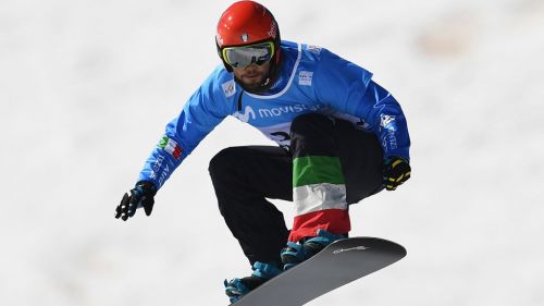 Snowboard cross azzurro