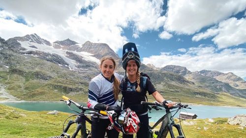 Sofia e Michela, sempre loro: in MTB sul Bernina per un week-end diverso dal solito