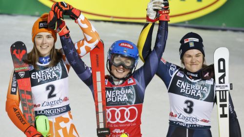 Anche nel 'pantano' di Zagabria davanti c'è Shiffrin: Mikaela perfetta nella 1^ manche, poi Swenn Larsson e Vlhova