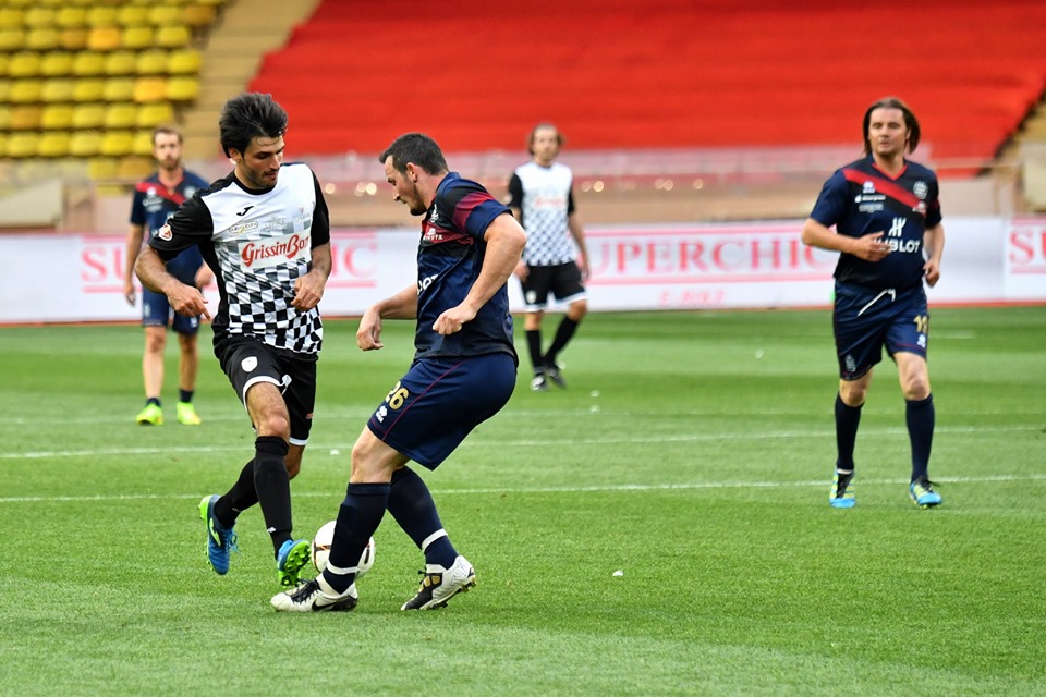 Anche Dominik Paris in campo con le stars a Monaco: 'Tifo Ferrari e Red Bull, mi piace Leclerc'