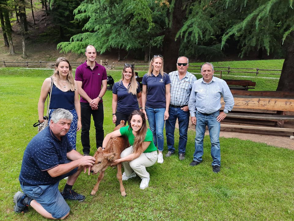 E' arrivato... Ambrosi: Sofia Goggia abbraccia il vitellino premio per il trionfo in Val d'Isère