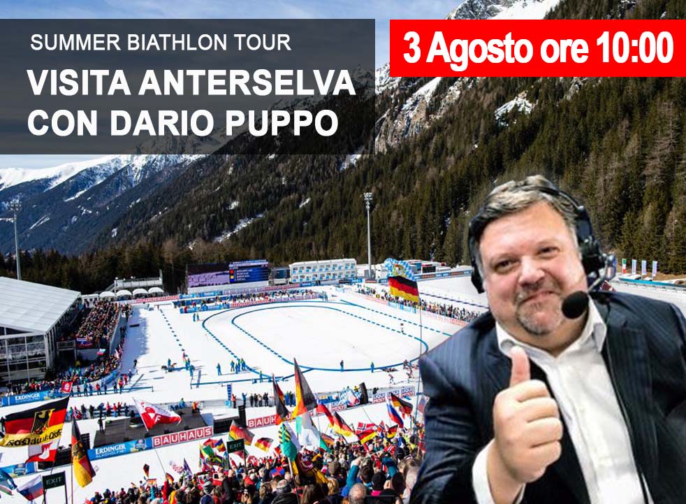 'Biathlon Summer Tour', una visita guidata speciale con Dario Puppo nel tempio di Anterselva