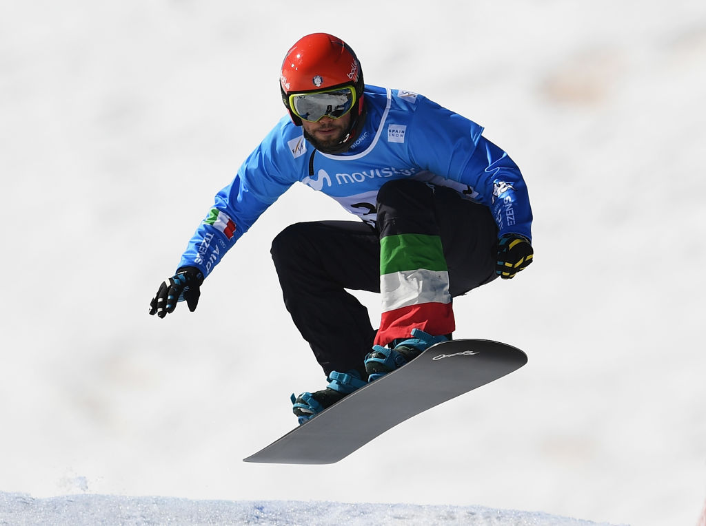 Snowboard cross azzurro