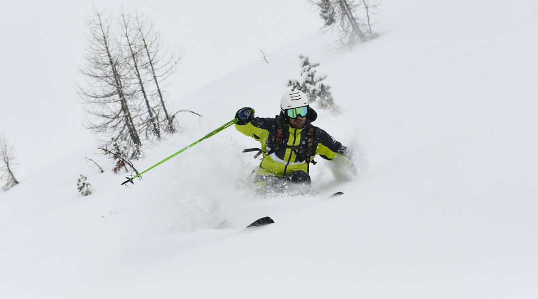 Alberto Magri al test di Volkl Rise Above 88 (2024)