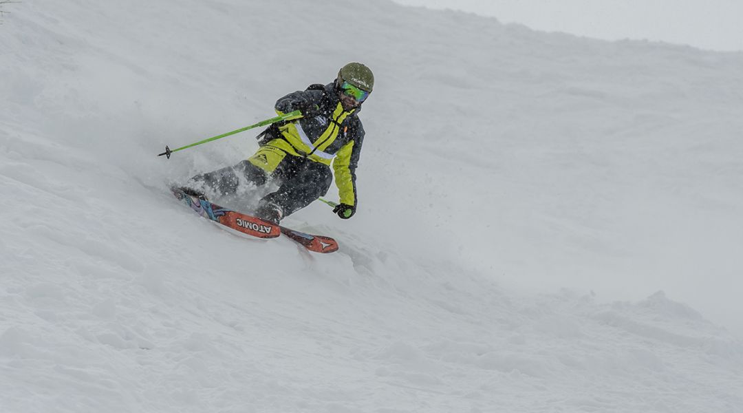 Stefano Mascetti al test di Atomic Bent 110 (2023)