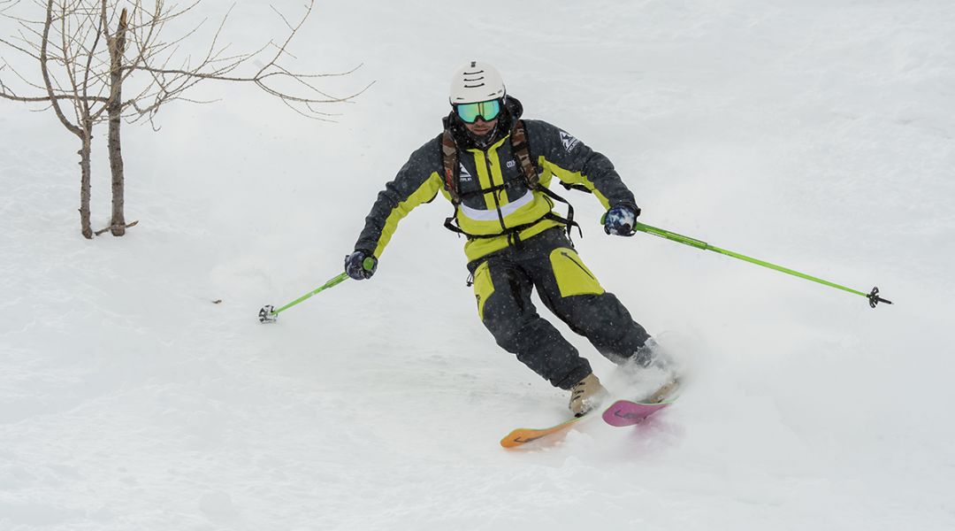 Alberto Magri al test di Elan Ripstick Tour 104 (2023)