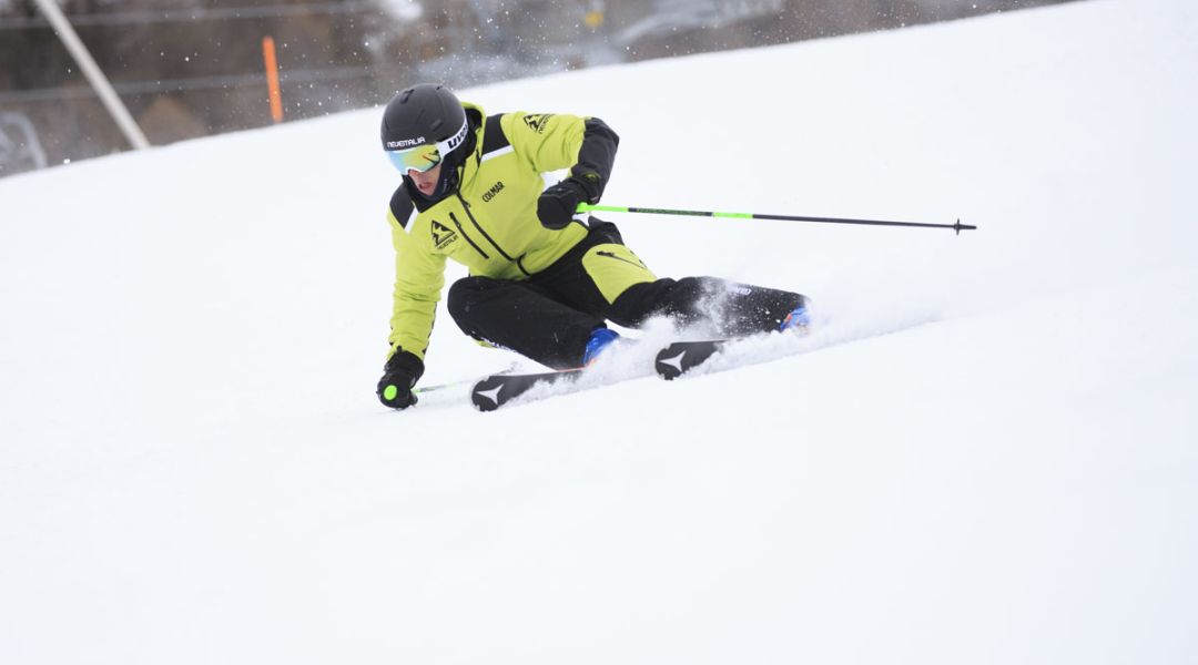 Matteo Garino al test di Atomic Redster S8 Revoshock C (2024)