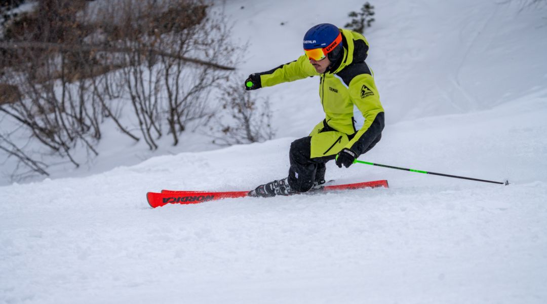 Riccardo Giacomel al test di Nordica Dobermann Spitfire 68 DC FDT (2024)