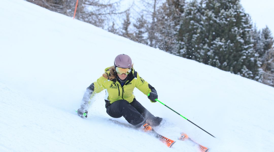 Valeria Poncet al test di Volkl Racetiger GS (2025)