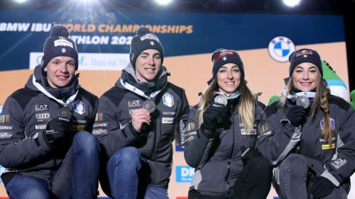 Biathlon: Grande Italia seconda nella staffetta mista di Anterselva dietro alla solita Norvegia.