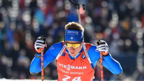 Biathlon: Perrot prende la Mass Start e strappa il pettorale giallo a Giacomel 11^, Hofer ottimo 5^