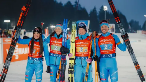 Splendida medaglia d'Argento della Staffetta Mista dietro alla Francia ad Anterselva 