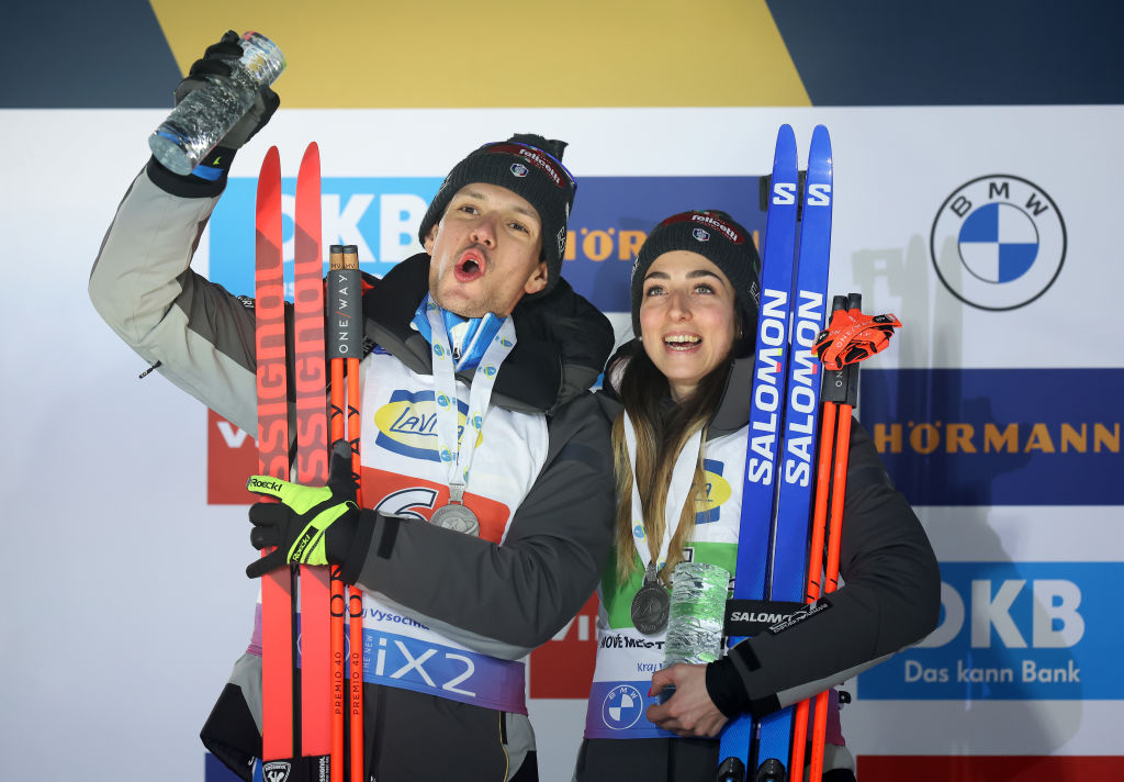 Mondiali Biathlon: la galleria fotografica della medaglia d'Argento di Tommaso Giacomel e Lisa Vittozzi