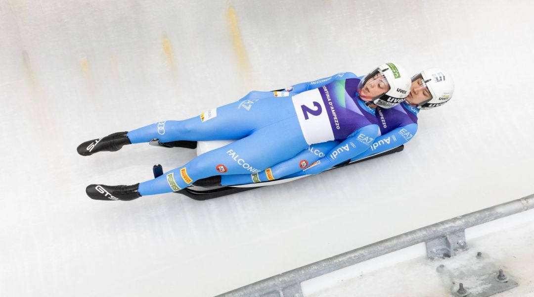 Il test event internazionale di Cortina lancia lo slittino verso i Giochi: Voetter-Oberhofer subito brillanti