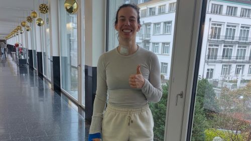 Il primo messaggio di Michelle Gisin dopo l'incidente: 